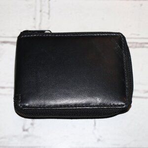 🖤 Vintage Toni Leather Wallet · Zipper Closure · Compact Organizer